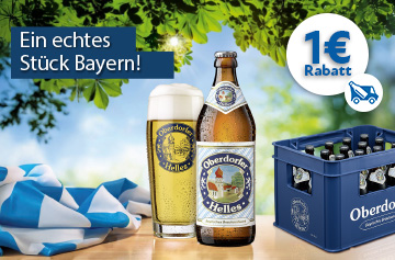 Oberdorfer Hell Rabattaktion 1 Euro - KW 14 und 15 in 2026